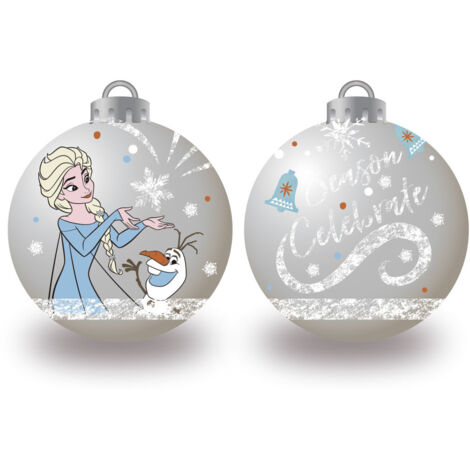 Lot de 6 boules de Noël argentées 8cm - La Reine des Neiges II (1/3)