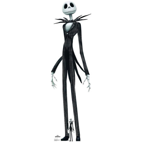 Figurine en carton Jack Skellington 184 cm – Matériau léger – Inclus chevalet autoportant – Décoration Halloween et Noël – Star Cutouts