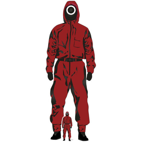 Figurine en carton Personnage avec Combinaison Rouge Squid Game Hauteur 183 cm (1/5)
