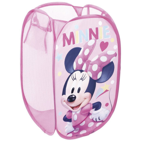 Panier De Rangement Pop-Up Minnie Mouse - 36x36x58cm Rose Pour Chambre Enfant