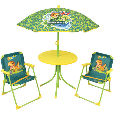 Set de jardin Jurassic World incluant 1 Table Ronde 2 Chaises 1