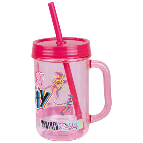 Panthere Rose Mug Avec Paille 390ml (1/3)