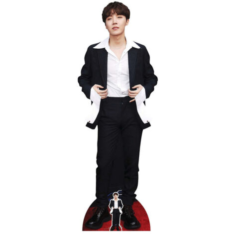 Figurine en carton J-Hope Jung Ho-seok, veste noire Bangtan Boys - 178 cm (1/5)