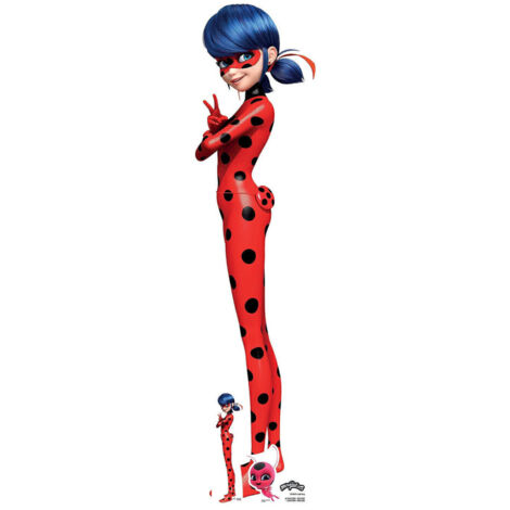 Figurine en carton Ladybug - Miraculous Ladybug et Chat et une mini-figurine- H 136 cm (1/5)