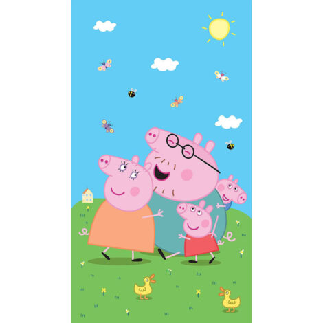 Poster intissé - Peppa Pig avec sa famille - 150 x 270 cm (1/3)