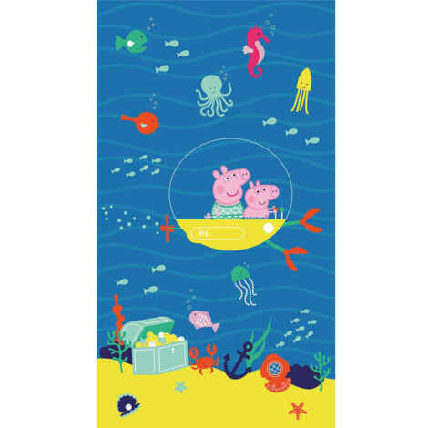 Poster intissé - Peppa Pig avec sa famille dans l'espace - 150 x 270 cm (1/3)