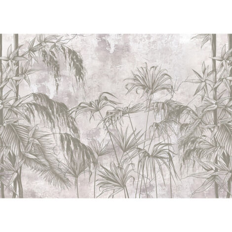 Poster intissé jungle en noir et blanc - 155 x 110 cm (1/4)