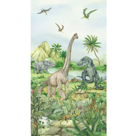 Poster intissé - Dinosaures en couleurs - 150 x 270 cm (1/3)