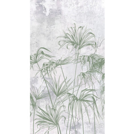 Poster intissé - jungle et fougère en noir et blanc - 150 x 270 cm (1/3)