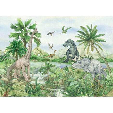 Poster intissé - Dinosaure en couleur - 155 x 110 cm (1/3)