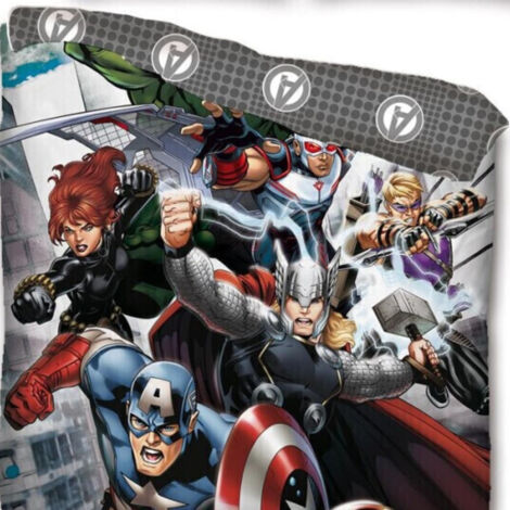 Parure de lit réversible Marvel Avengers - 140 cm x 200 cm