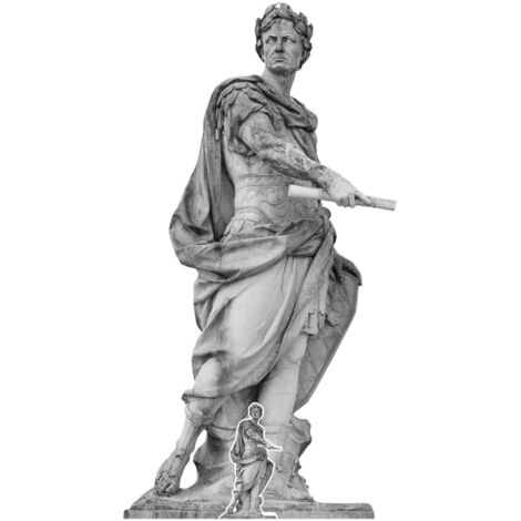 Figurine en carton Statue Romaine de Jules César - Haut 177 cm