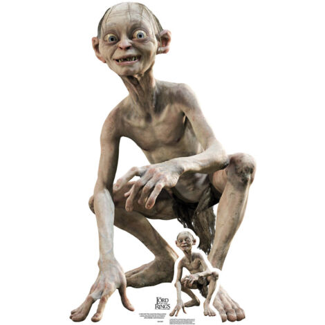 Figurine en carton  Gollum - Le Seigneur des Anneaux - Haut 88 cm