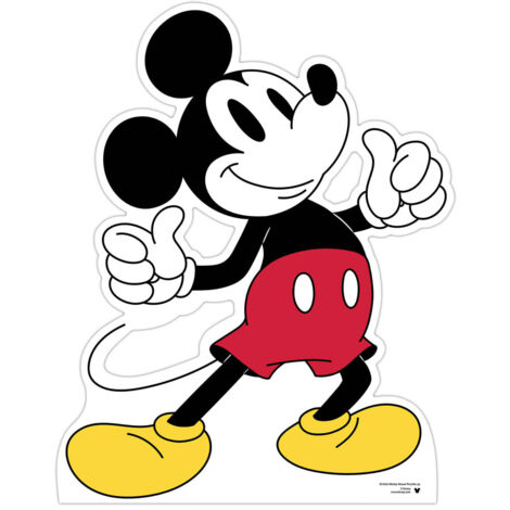 Figurine en carton - Disney Mickey Mouse pouces vers le haut - Haut 94 cm (1/5)