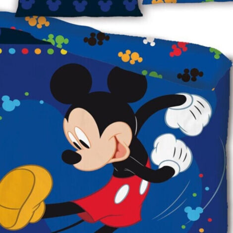 Parure de lit réversible - Mickey qui danse- 140 cm x 200 cm
