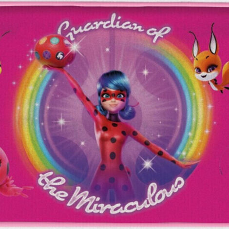Tapis Miraculous Ladybug Pour Chambre D'enfant - 100x130 Cm, Antidérapant, Doux, 100% Polyamide
