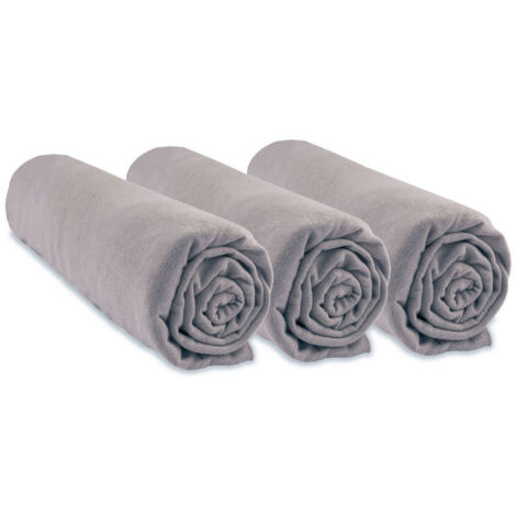Lot de 3 Draps housse 100% Coton Bio - 40x80/40x90 cm - Noisette (1/4)