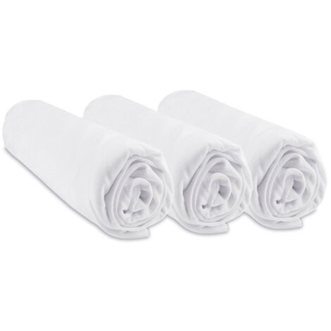 Lot de 3 Draps housse Couffin 32x72 cm en Bambou
