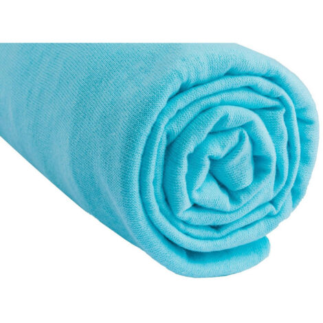 Lot de 3 Draps housse Jersey 100% Coton - 40x80/90 cm, Turquoise