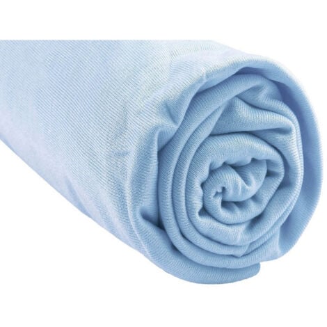 Drap housse Bambou 90x190 / 90x200 cm - Ciel