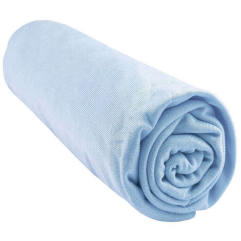 Drap housse Bambou 90x190 / 90x200 cm - Ciel