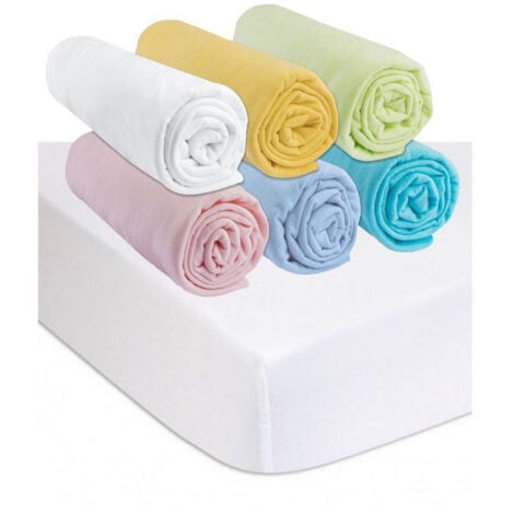 Matelas 60x120 + 6 Draps housse Multi + 2 Alèses Coton