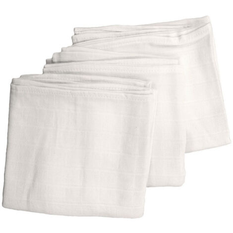 Lot de 3 langes bébé en Coton Bio - 70x70 cm - Ecru (1/3)