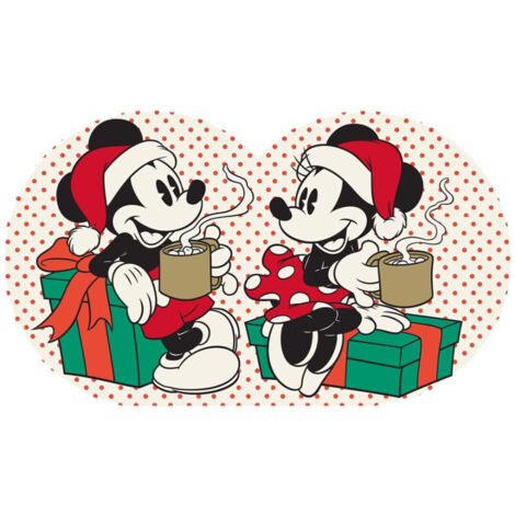 Coussin Forme Mickey et Minnie Noël - 40x40cm (1/2)