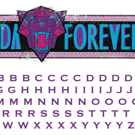 Stickers repositionnables - Black Panther : Wakanda Forever et Lettres de l'Alphabet - 73 cm x 20 cm (1/5)