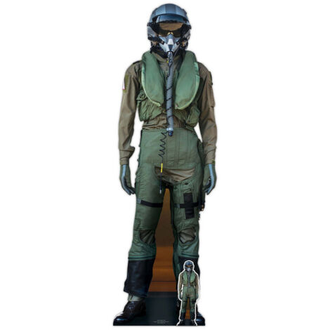 Figurine en carton Pilote de Chasse - Haut 176 cm (1/5)