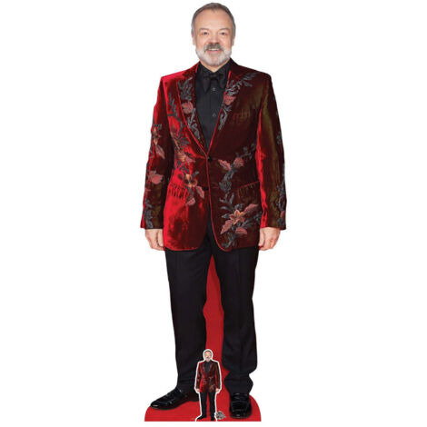 Figurine en carton – Graham Norton – Veste de Costume Rouge – Animateur de Télévision Irlandais - Haut 174 cm (1/5)