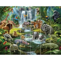 Papier peint Le monde de la jungle Walltastic 305X244 CM - Multicolor
