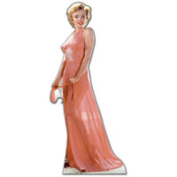 Figurine en carton 'Peach Night-robe de Marilyn Monroe robe couleur pêche 169 cm
