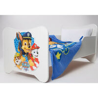 Pack 8en1 Lit Junior Garcon Pat Patrouille Matelas Oreiller Couette Taie Housse De