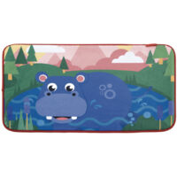 Tapis super doux pour la chambre motif Hippopotame - 45x75cm
