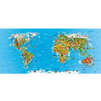 Poster - Carte du monde - 202 x 90 cm