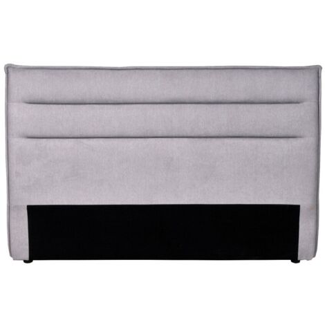 Tête de lit en tissu DAPHNE, compatible avec lits 140 et 160cm, Gris clair/ (1/5)