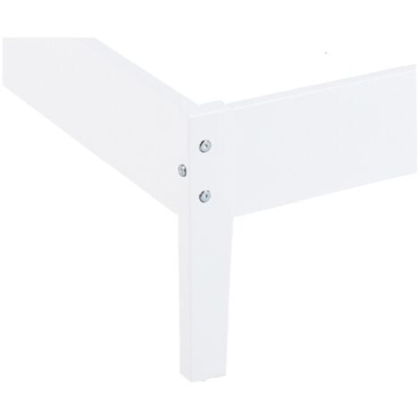 Lit PARKER 140x190 / Blanc/ 196x147x90 cm