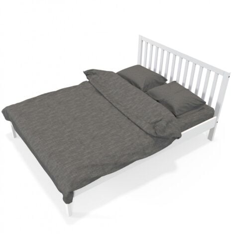 Lit PARKER 140x190 / Blanc/ 196x147x90 cm