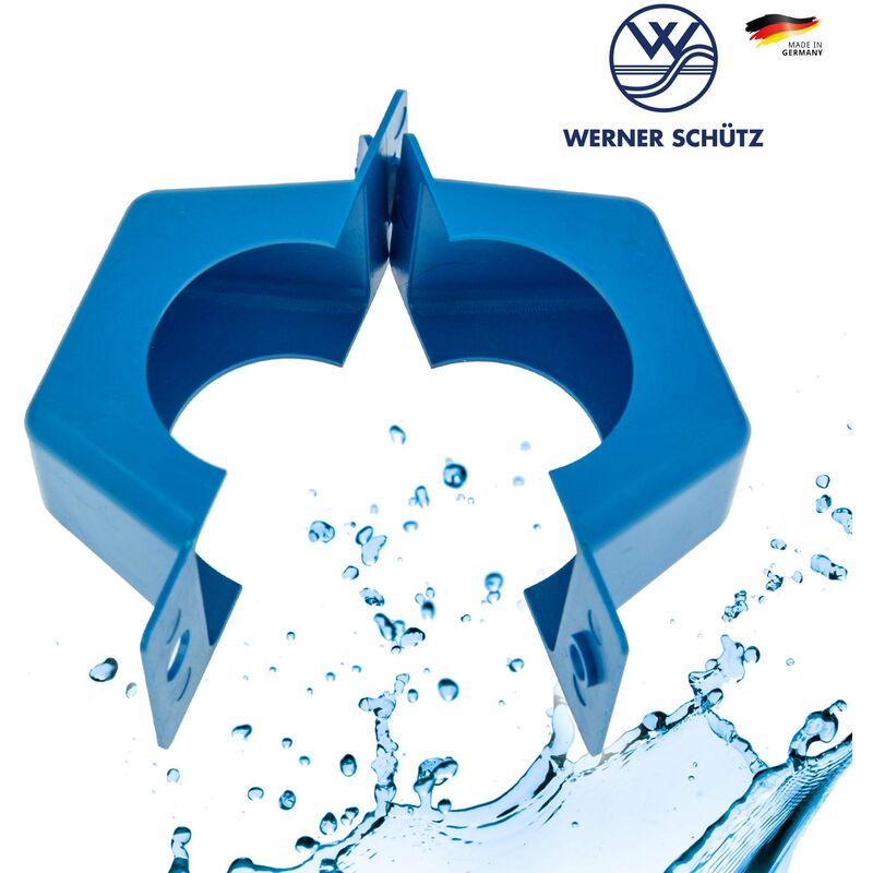 Plombe für Wasserzähler 2-teilig blau passend für 3/4“ Zähler Plombierschelle 