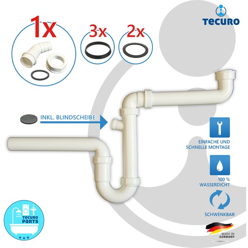tecuro Siphon-Gummimanschette für Abflussrohr HT-Rohr verschiedene Gr, 1,28  €