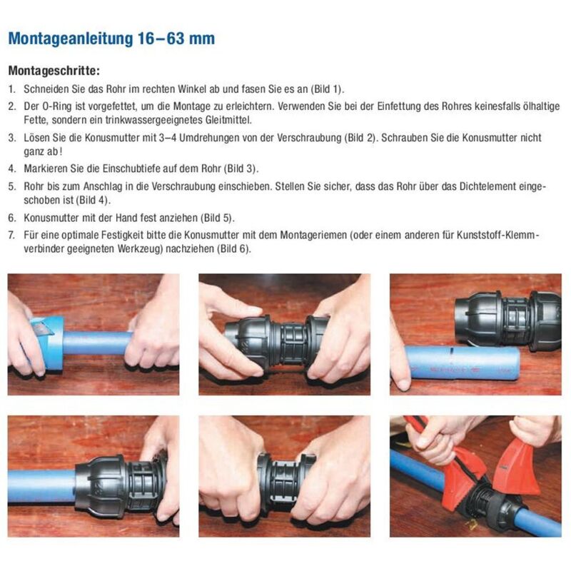 Gebo-Plast Klemmkupplung, reduziert Ø 40 x 32 mm