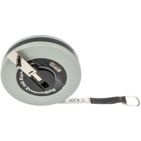 MASTERPROOF PROFESSIONAL Rollbandmaß 15 m, Kunststoffgehäuse mit Kurbel