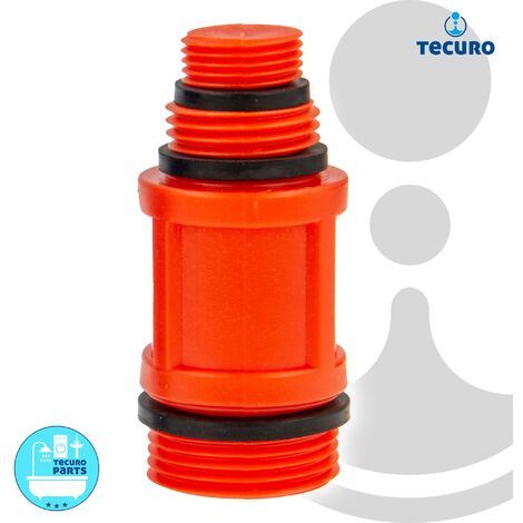 tecuro Universal Baustopfen - Abdrückstopfen für 3/8 - 1/2 und 3/4 Zoll - Kunststoff rot