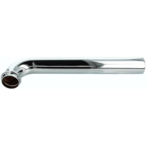 tecuro Wandrohr mit 90° Bogen für Siphon Geruchsverschluss Waschbecken 220 mm-edelstahl verchromt