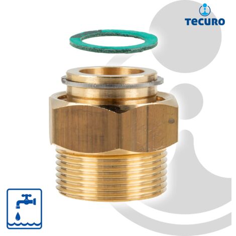 Tecuro Schnellkupplung Aus Messing – 1 1/4 Zoll Außengewinde, Nockenweite 40 Mm, Für Garten- & Bewässerungssysteme