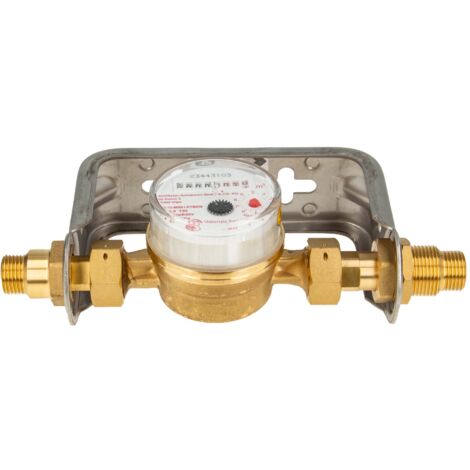Einstrahlzähler ETK Kombi-Set (Warmwasser) bis 90 Grad Länge 110 mm, inkl. Bügel 1/2 Zoll Edelstahl