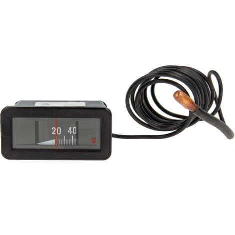 tecuro Fernthermometer 64 x 31 mm, Messbereich 10 - 105°C mit Fühler Ø 6,5 mm und Kabellänge 1500 mm (1/5)