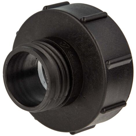 tecuro IBC Adapter mit Grobgewinde S100 x 8 auf Aussengewinde S60 x 6, HDPE (1/4)