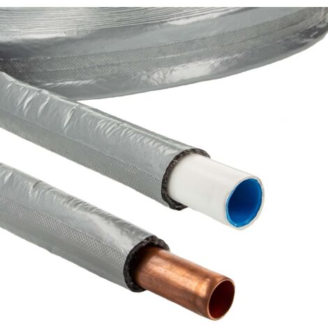 tecuro Vlies - Rohrisolierung Ø 18 x 4 mm Dämmstärke, mit reißfester PE-Schutzfolie - Meterware